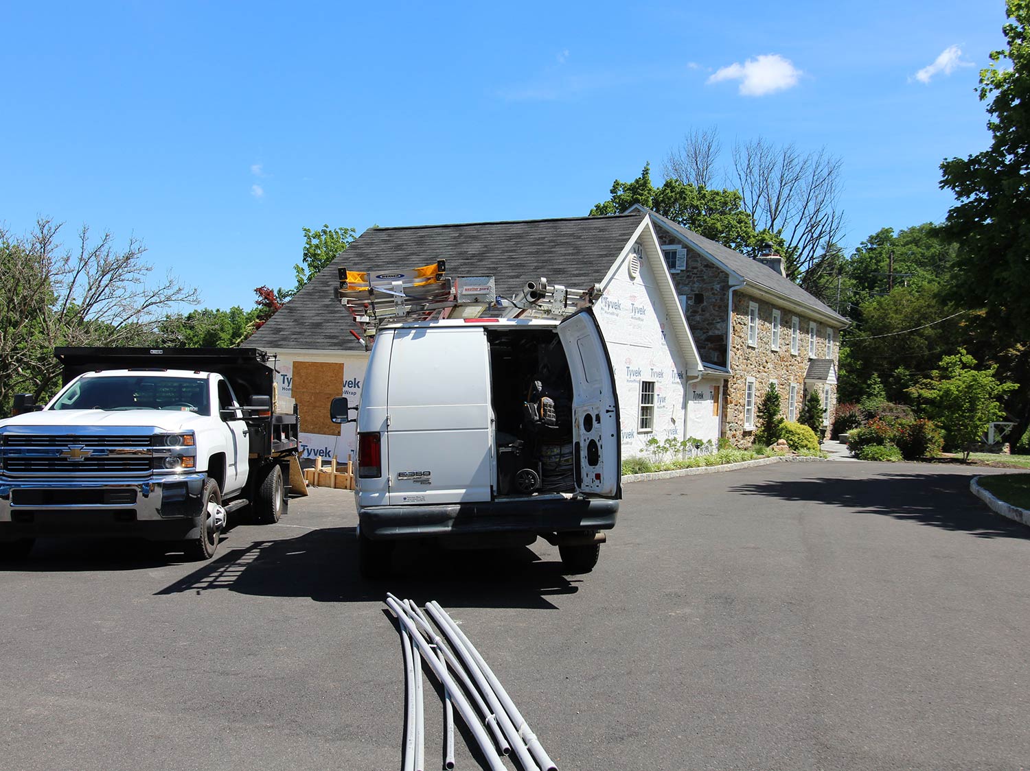 Construction Equipment in a Truck — Lehigh Valley, PA — Valley Builders LLC