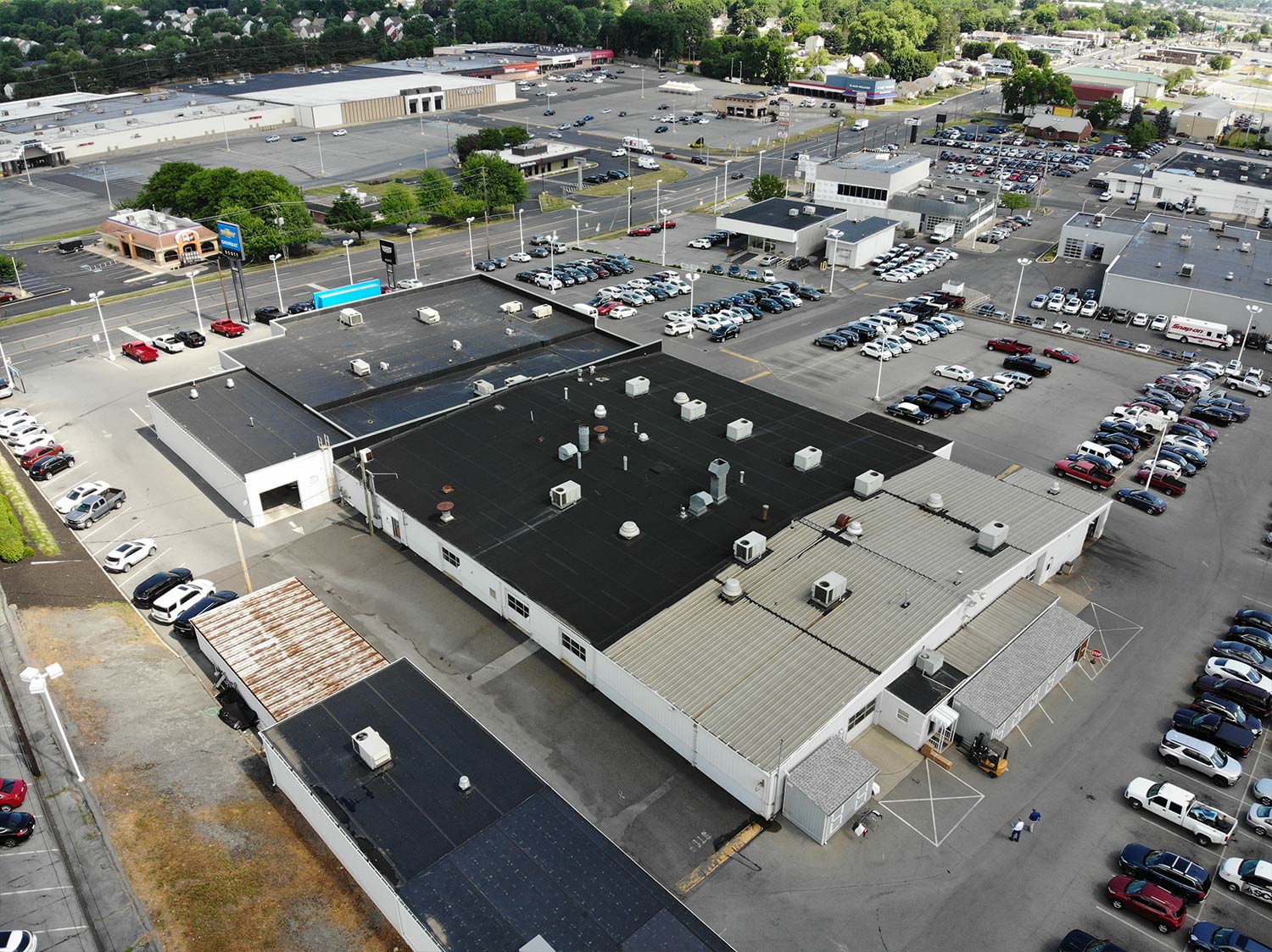 Aerial View of Building Roof — Lehigh Valley, PA — Valley Builders LLC