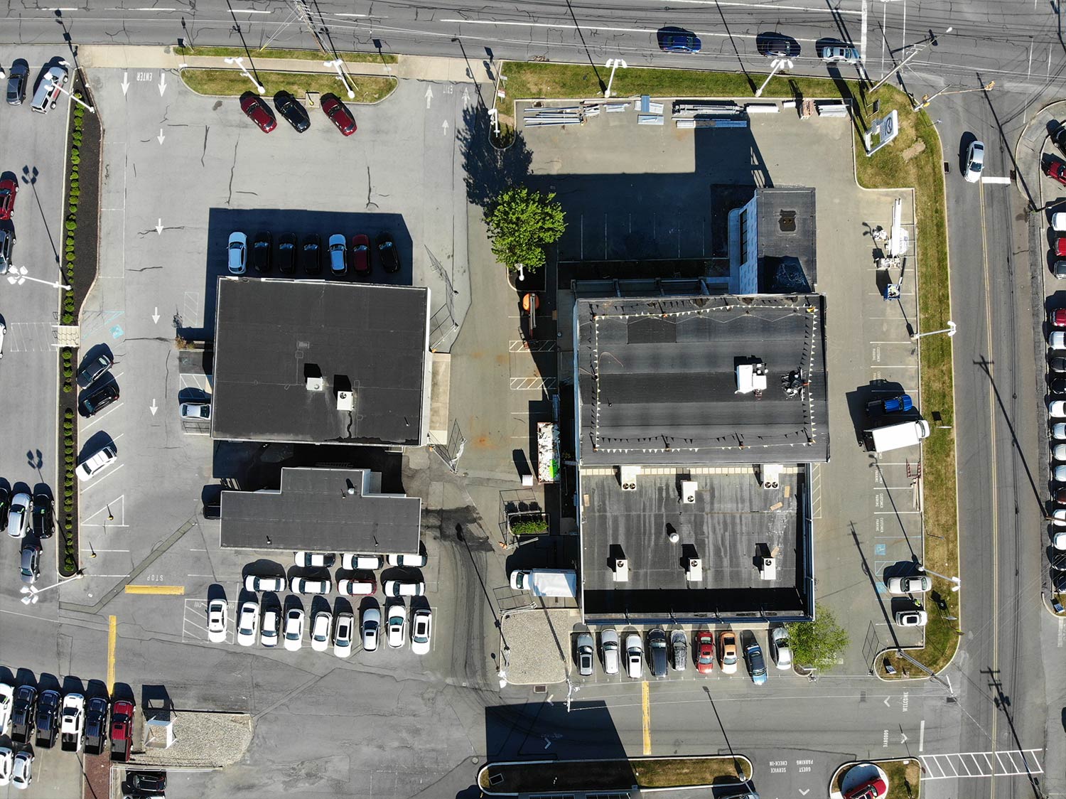 Aerial Top View of Mazda Building — Lehigh Valley, PA — Valley Builders LLC