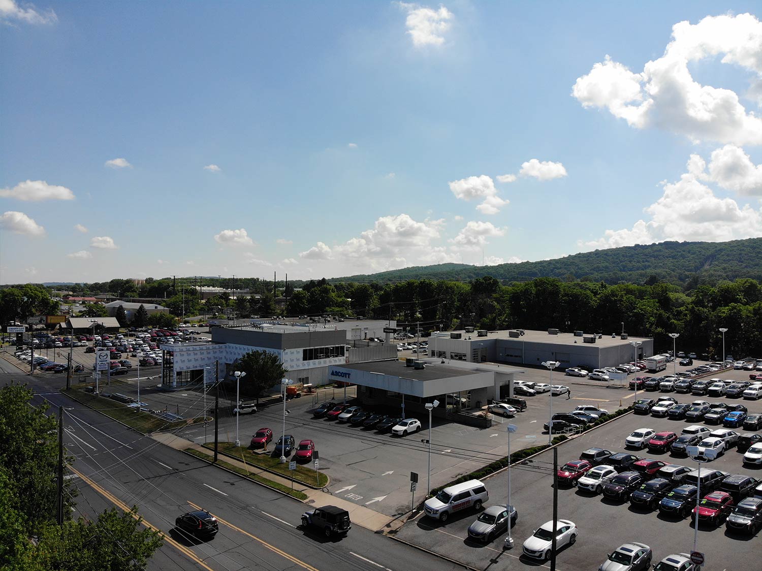 Aerial View of Parking Lot — Lehigh Valley, PA — Valley Builders LLC