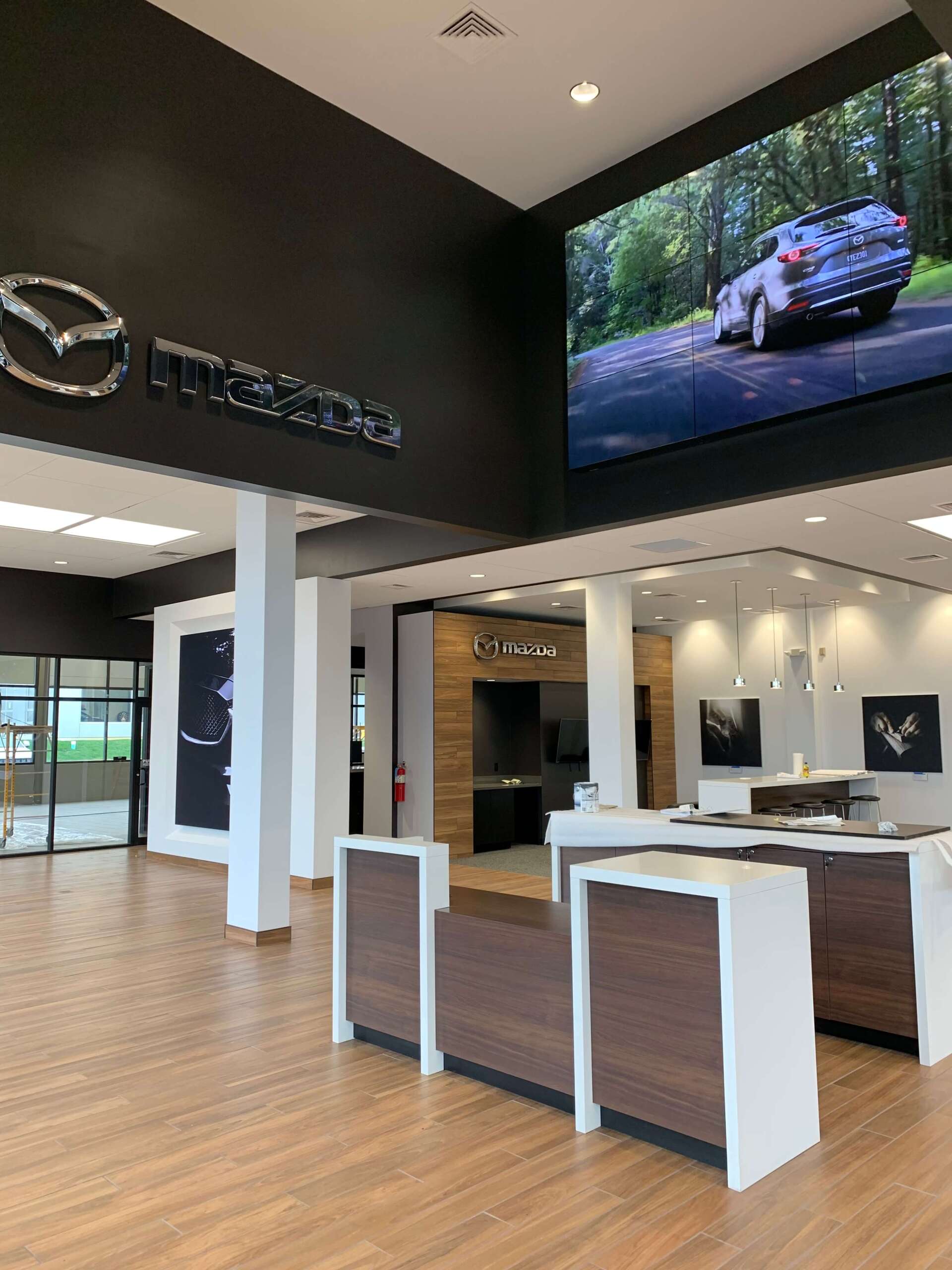 Mazda dealership center lobby — Lehigh Valley, PA — Valley Builders LLC