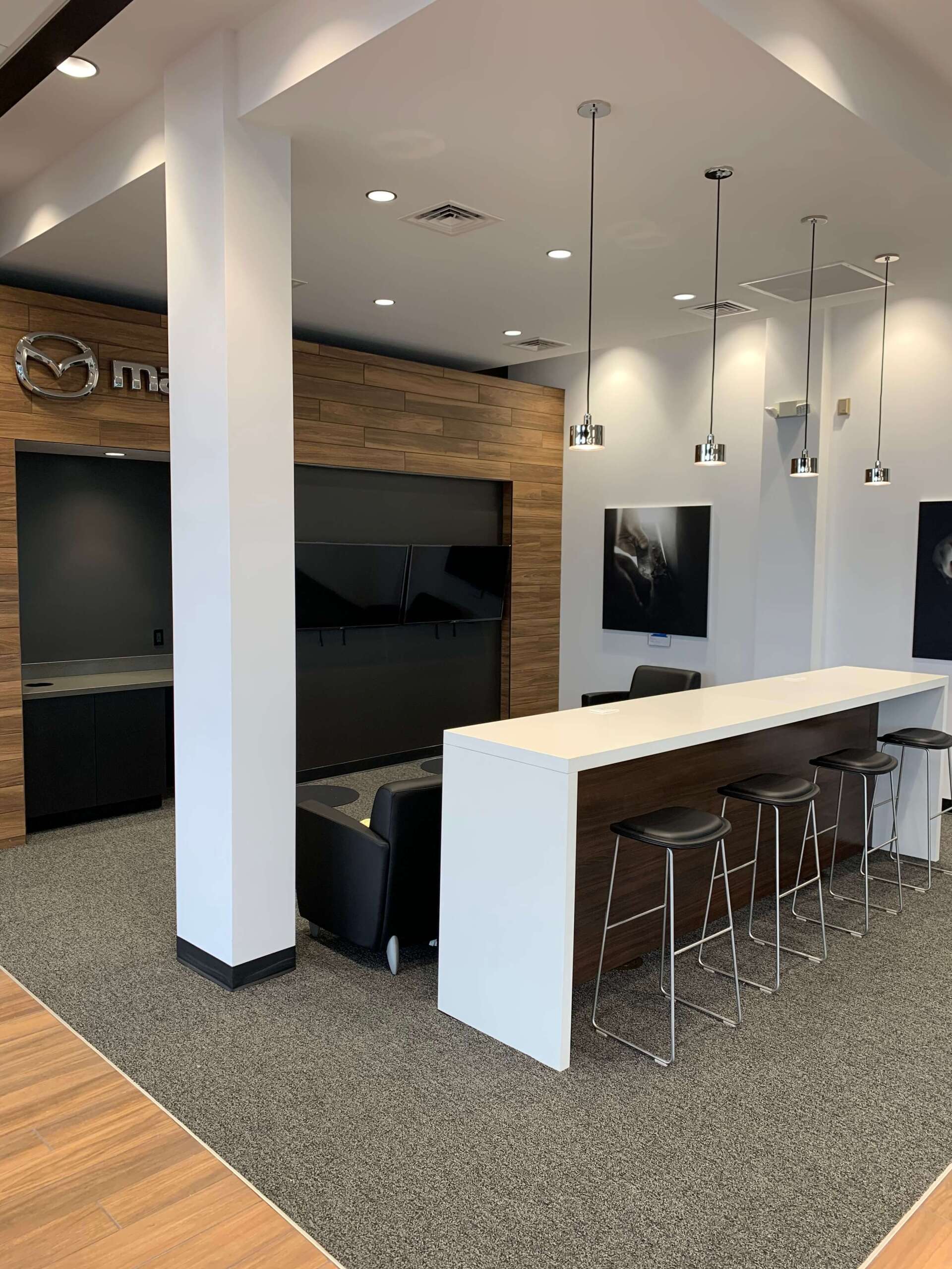 Fully furnished mazda dealership center lounge — Lehigh Valley, PA — Valley Builders LLC