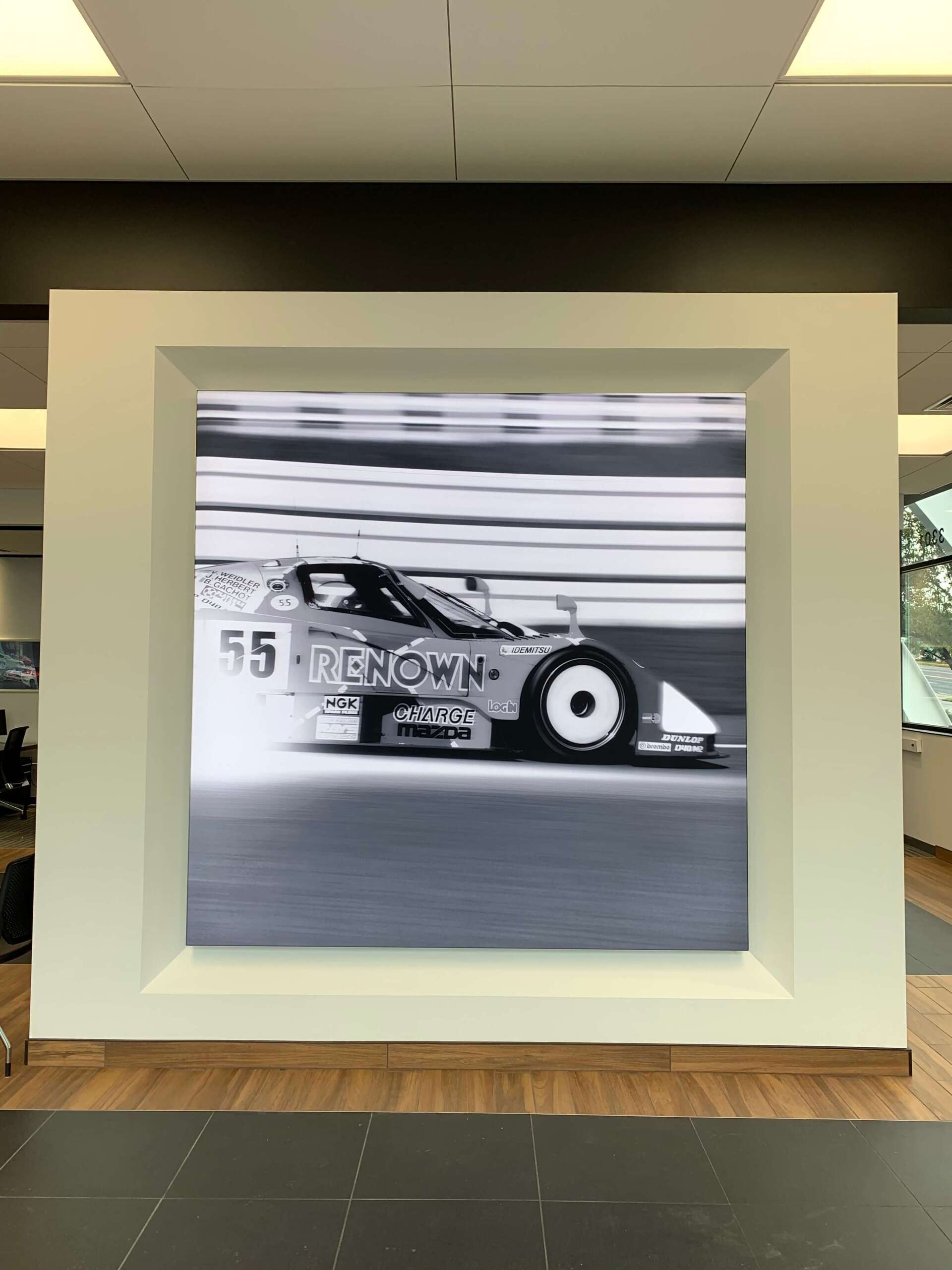 Black and white racing car wallpaper — Lehigh Valley, PA — Valley Builders LLC