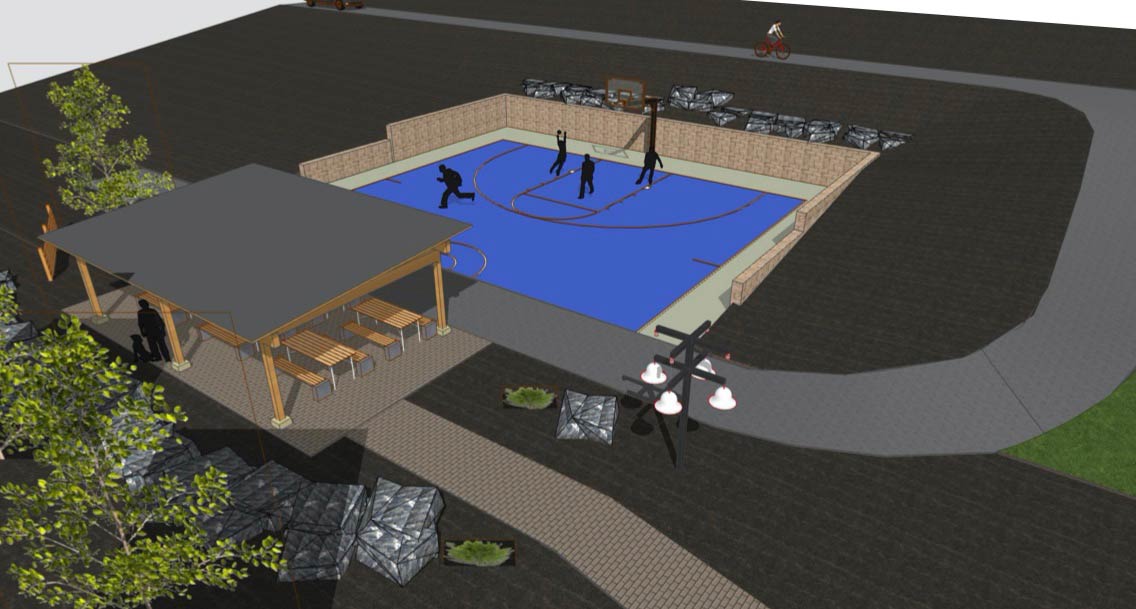 Digital Design of a Basketball Court — Lehigh Valley, PA — Valley Builders LLC