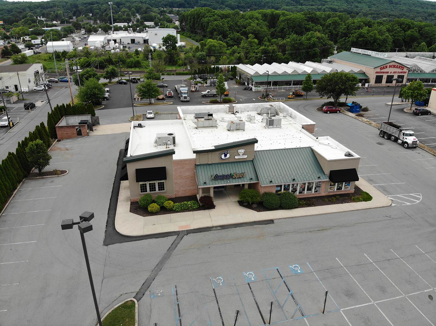 Aerial View of The Sweet Spot Store — Lehigh Valley, PA — Valley Builders LLC
