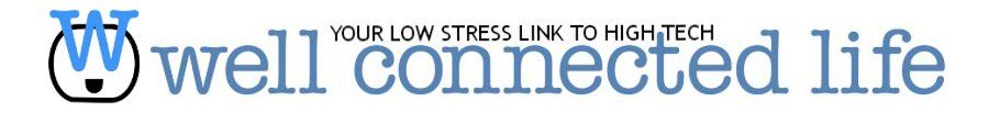 A well connected life logo on a white background