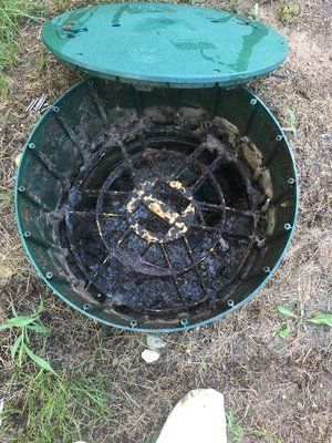 The Riser installed on this Septic System has a secondary safety device installed to prevent people or even animals from accidentally entering the Septic Tank