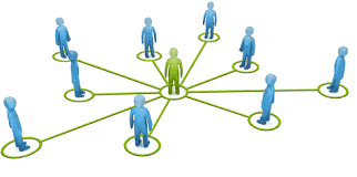 airbnb vendors A group of people are connected to each other by lines