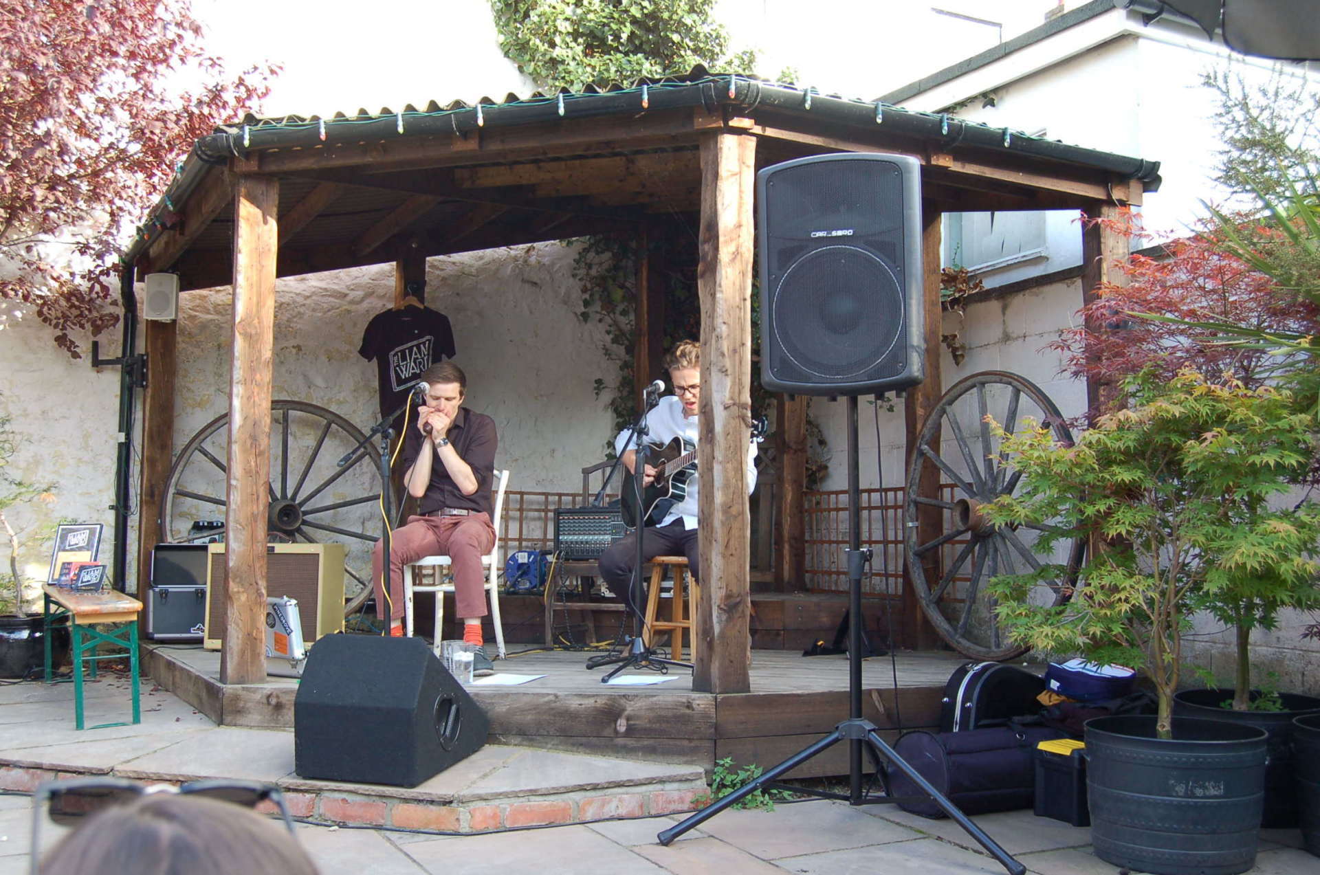 Blues Band playing at the Three Tuns Chepstow River bank Paul Easton Locksmiths