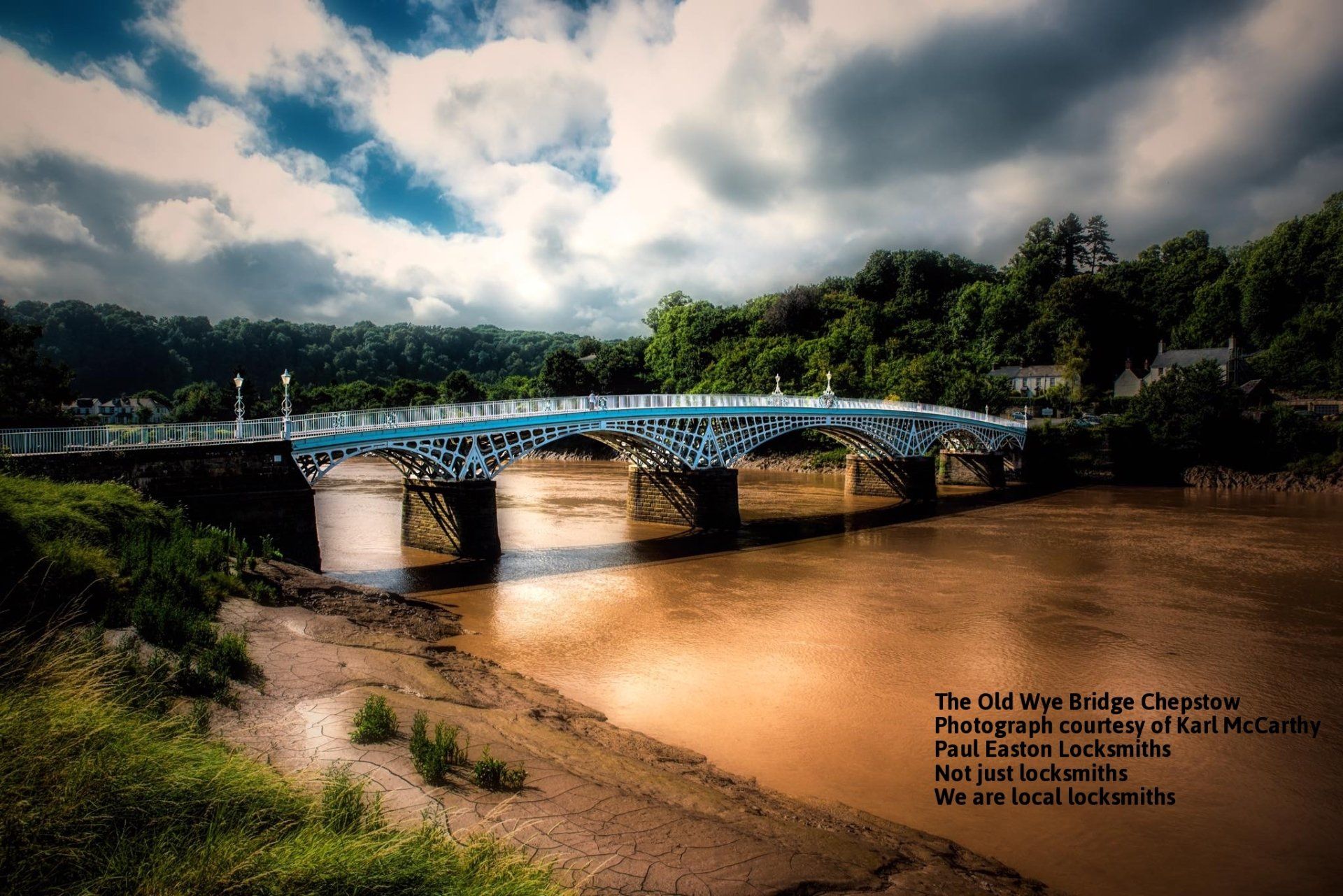 The old Wye Bridge Chepstow for paul easton locksmiths photograph courtesy of Karl McCarthy