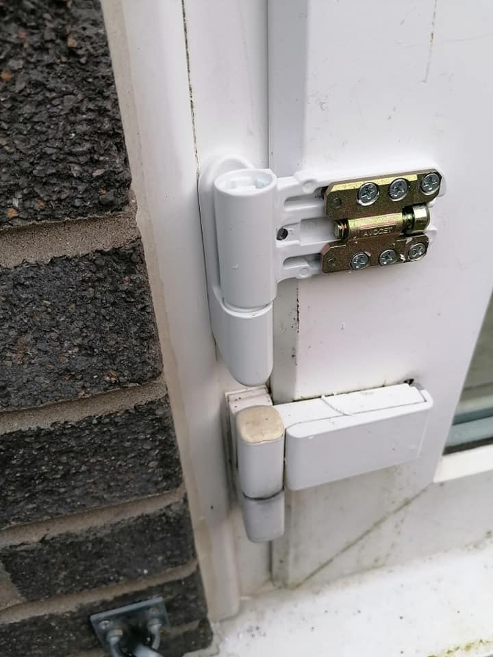 Storm damage repairs to upvc door