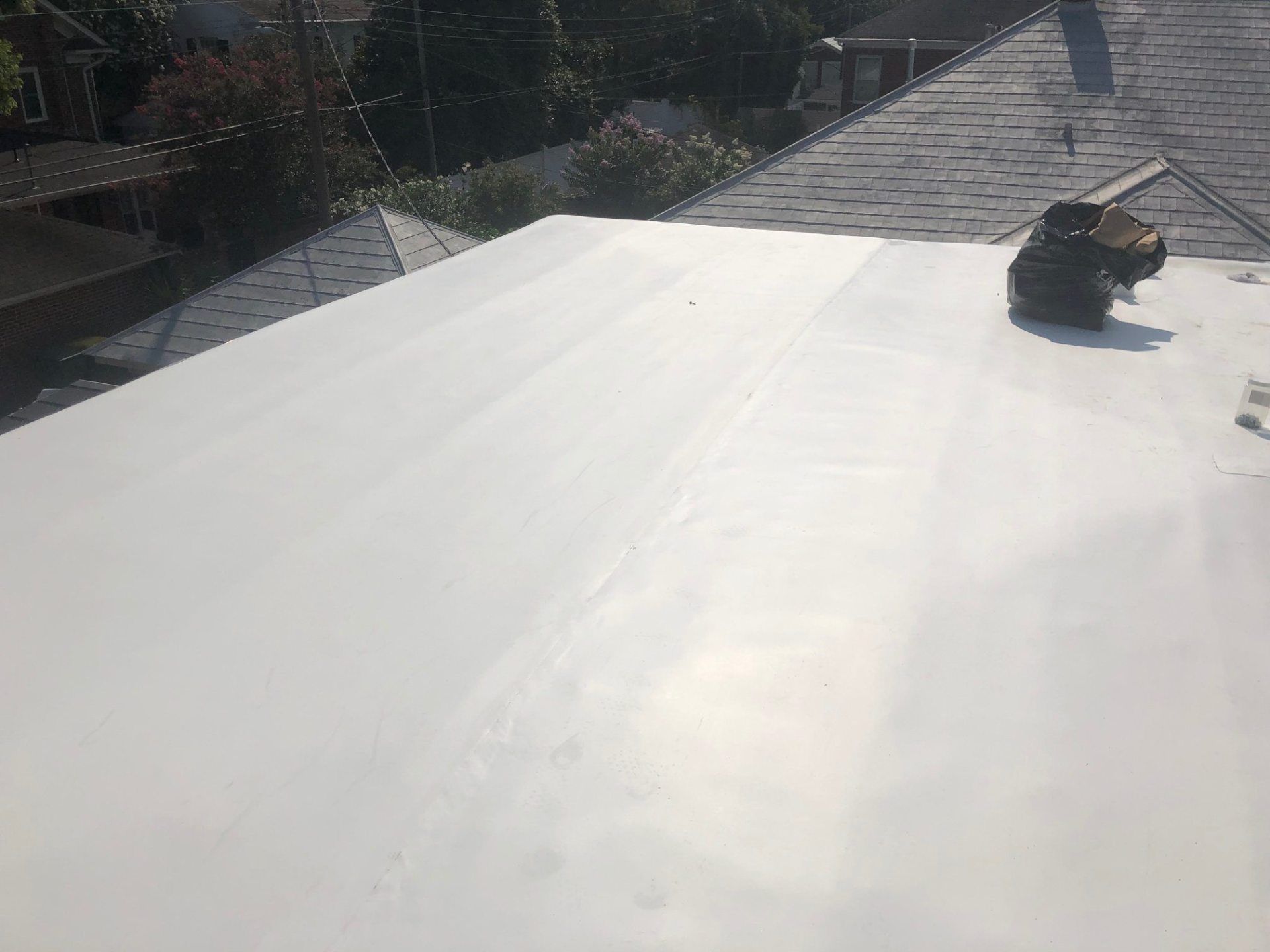 White Coated Flat Roof