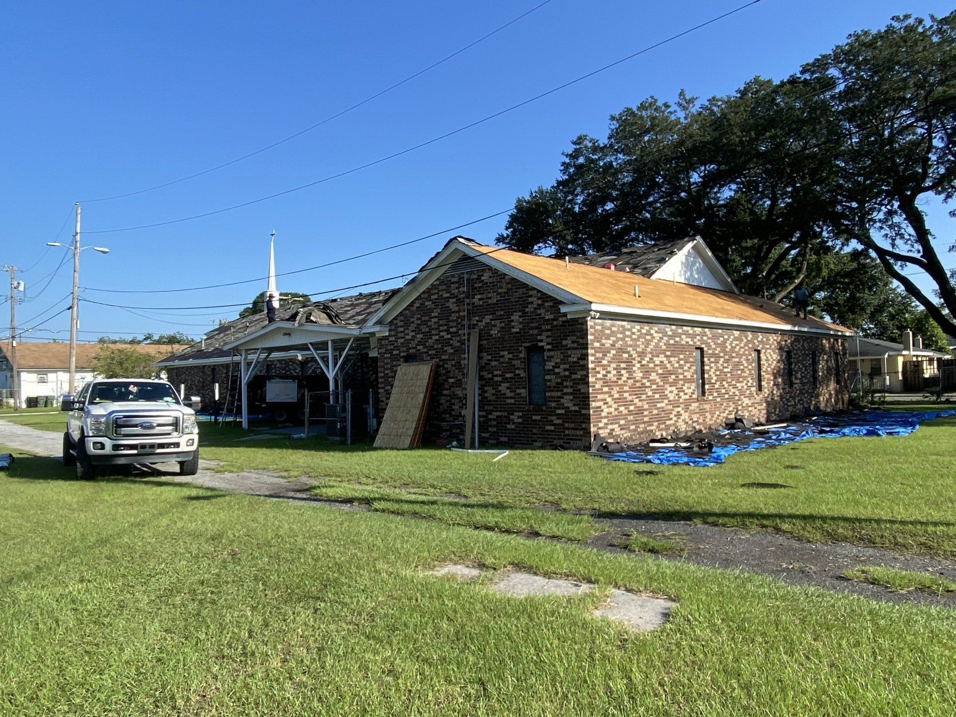 Church With Damaged Roof