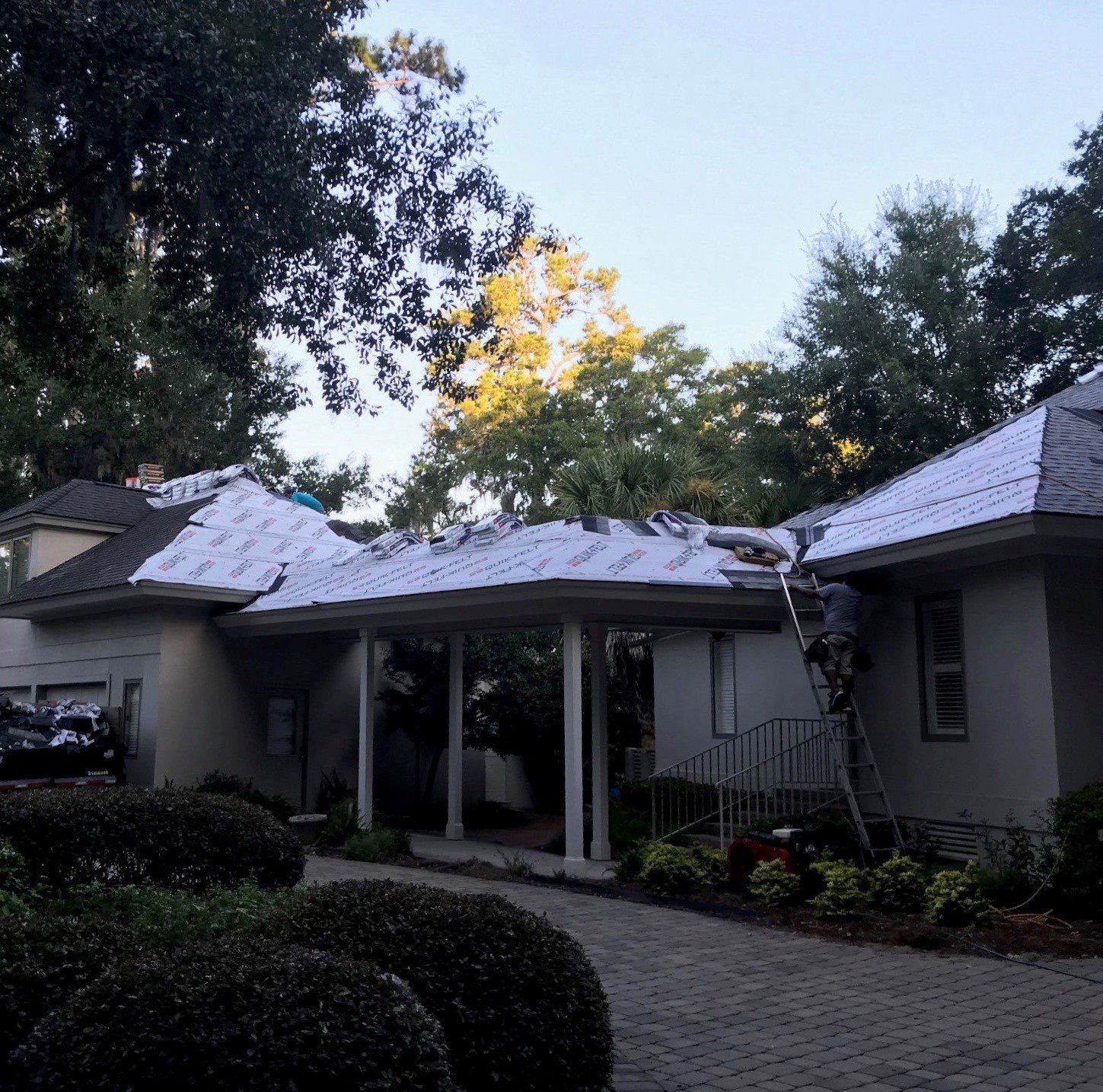 House Undergoing A Roof Replacement