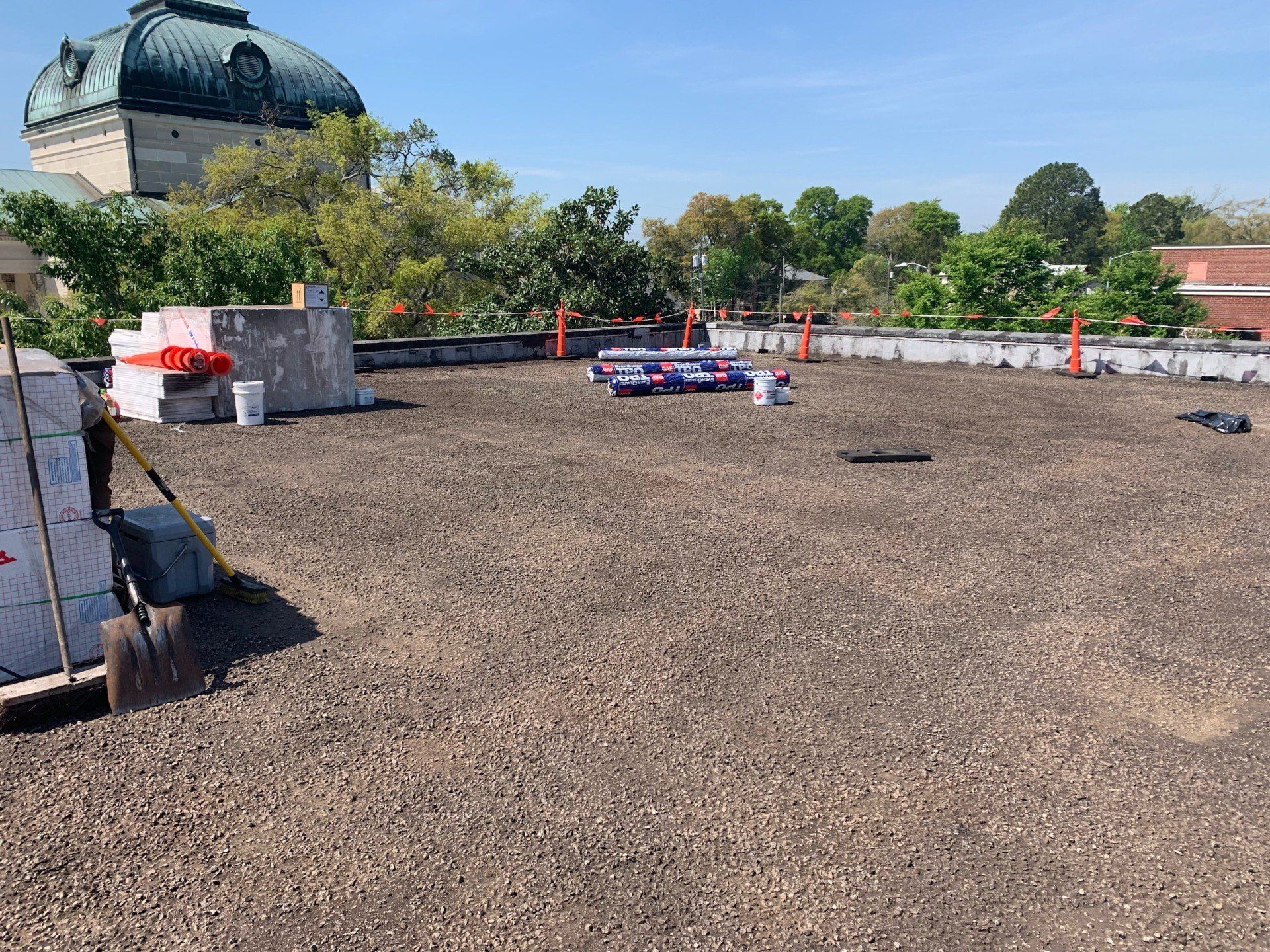 Rooftop Covered In Gravel