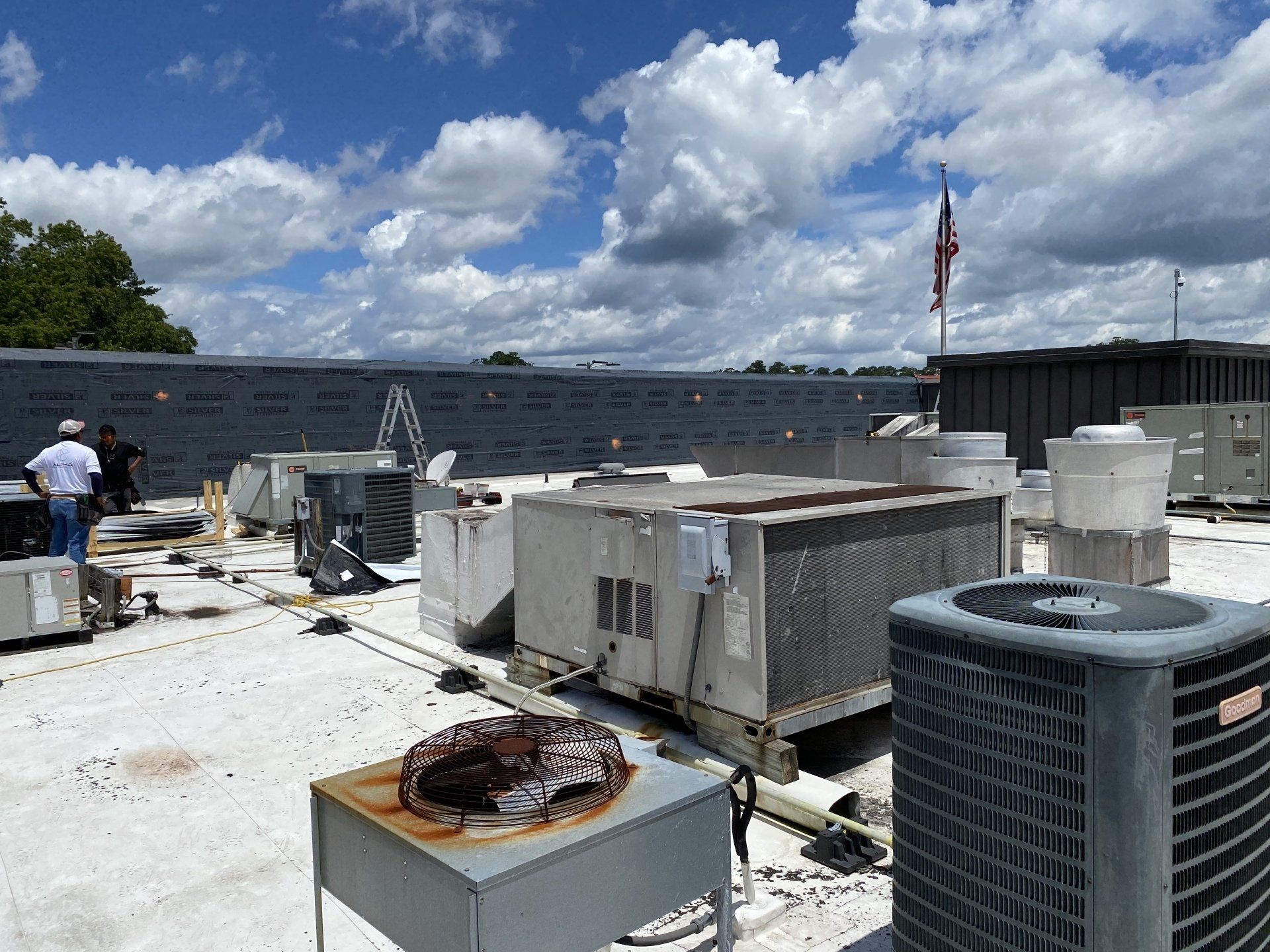 Commercial HVAC Technicians Working