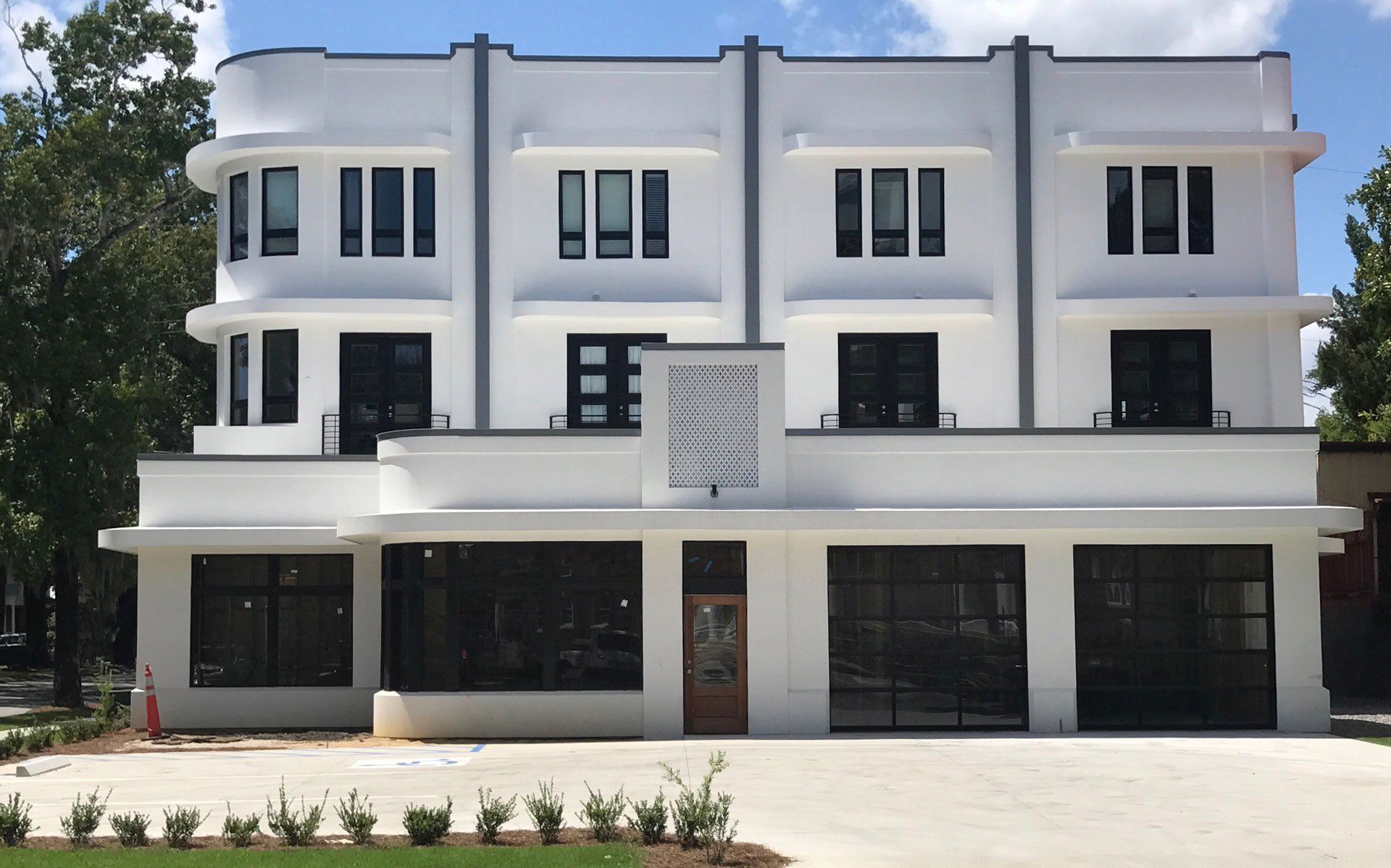 White Three Story Building