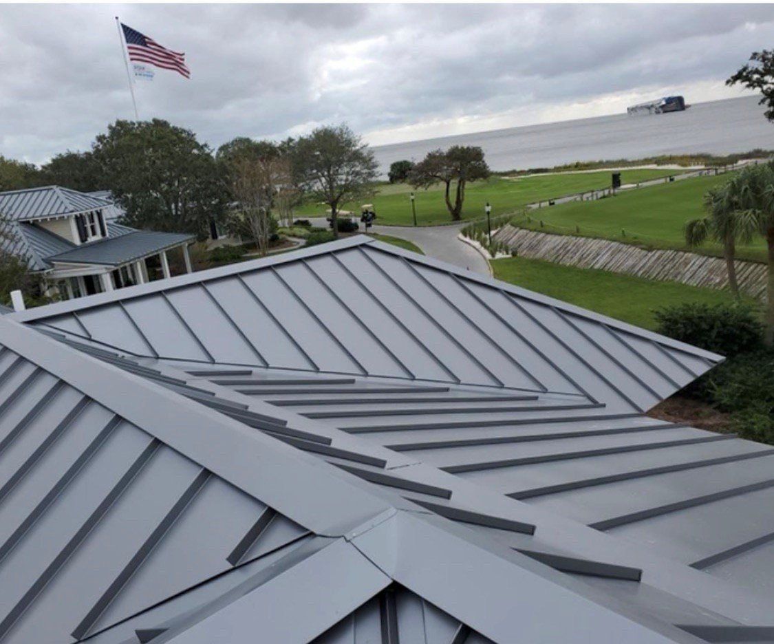Metal Roof On A Building 