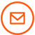 Orange circle with white envelope icon.