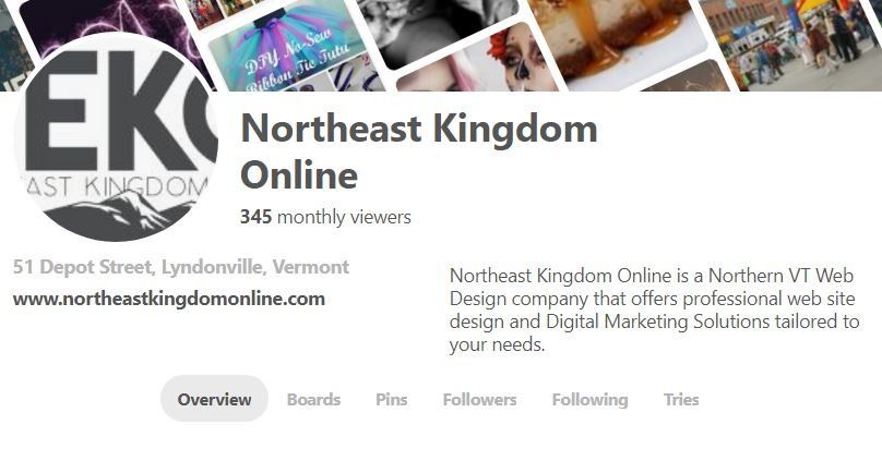 Northeast Kingdom Online profile page with logo, address, description, and website link.
