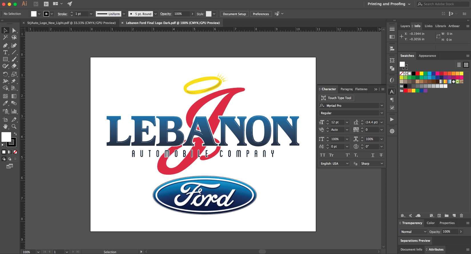 Lebanon Ford logo with halo above the 