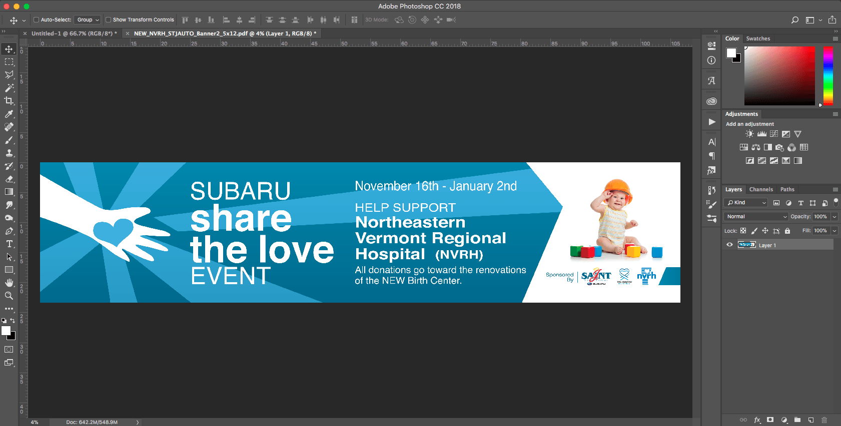Banner ad for Subaru 