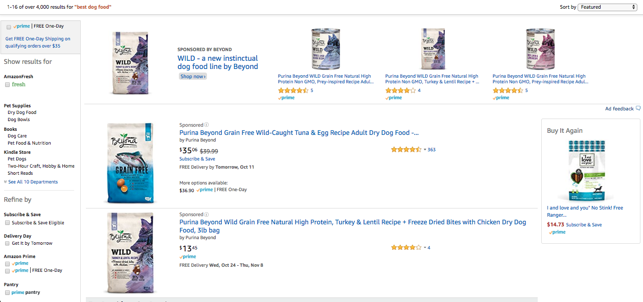 Amazon's Search Results