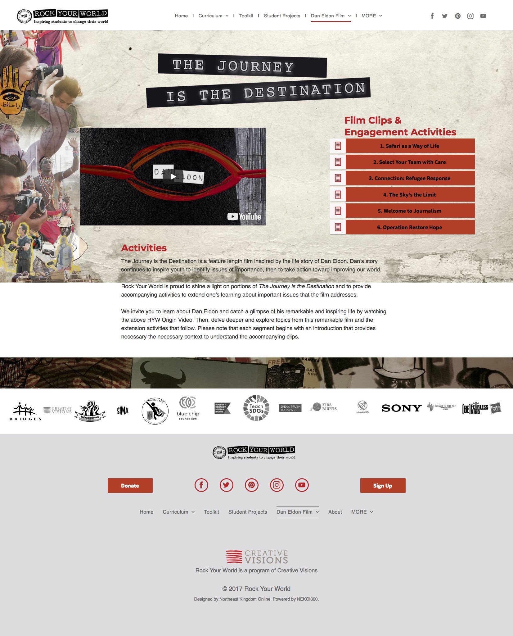 Website banner for the exhibition 