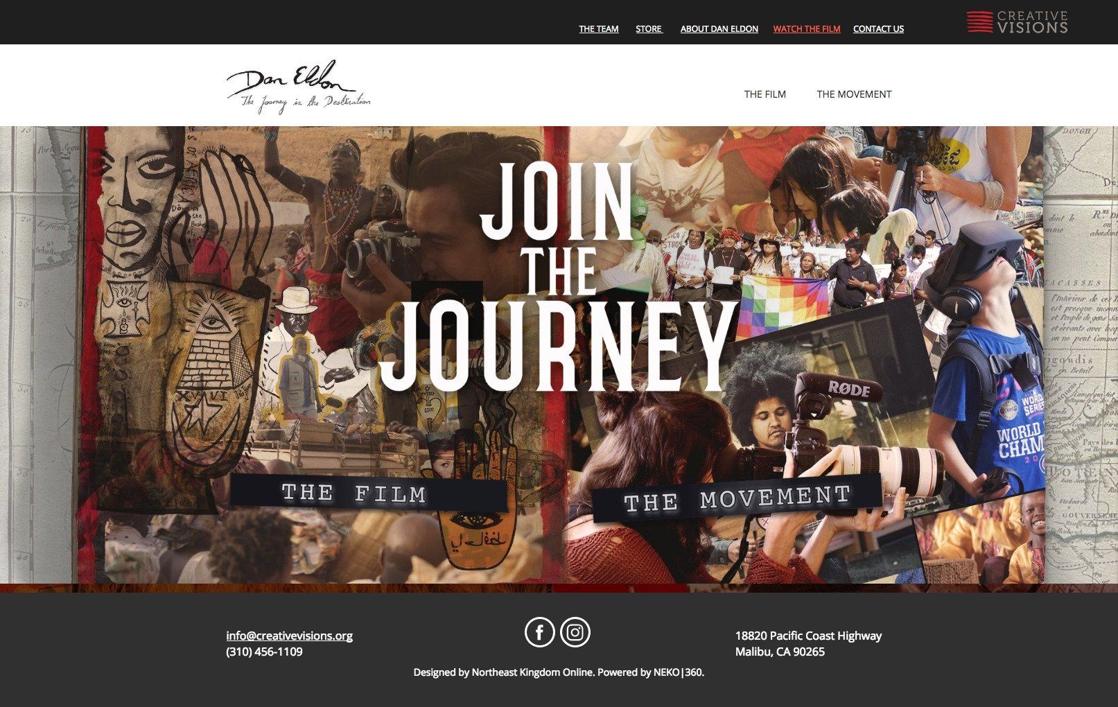 Website promoting a film, 