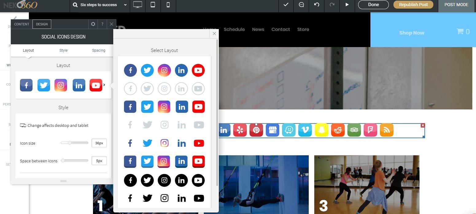 Different social icon designs to choose from to best fit your website design