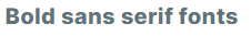 Bold Sans Sarif Font