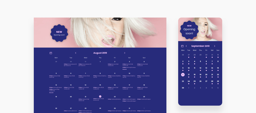 Salon Events Calendar