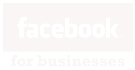 Facebook for Businesses logo. White text on a light gray rectangular background.