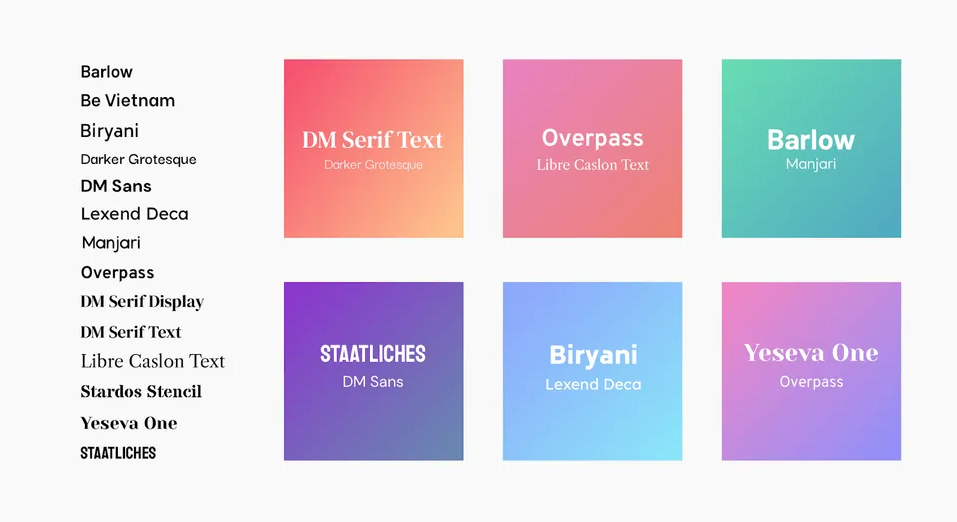 Tips on using different fonts
