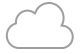 Cloud icon, gray outline.