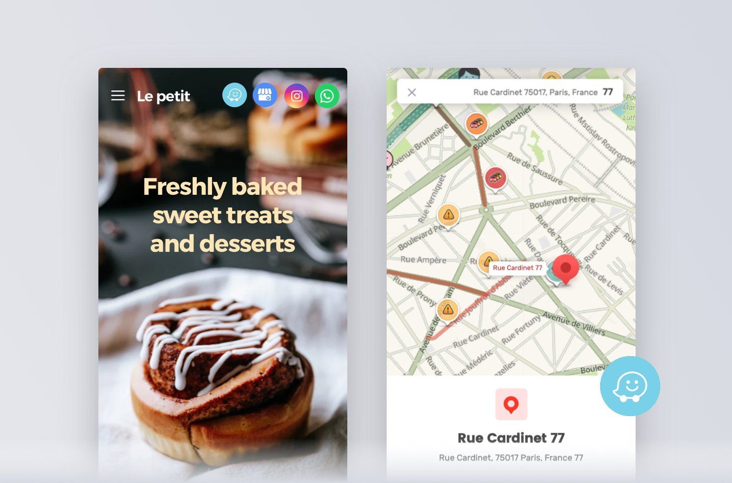 Make it easier for site visitors to reach your brick-and-mortar location quickly with Waze