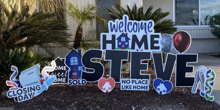 Welcome Home Yard Cards