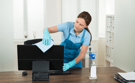 desk cleaning