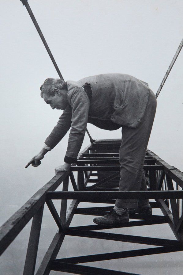 High Risk Photo Construction workers and photographers risks in the 1960's