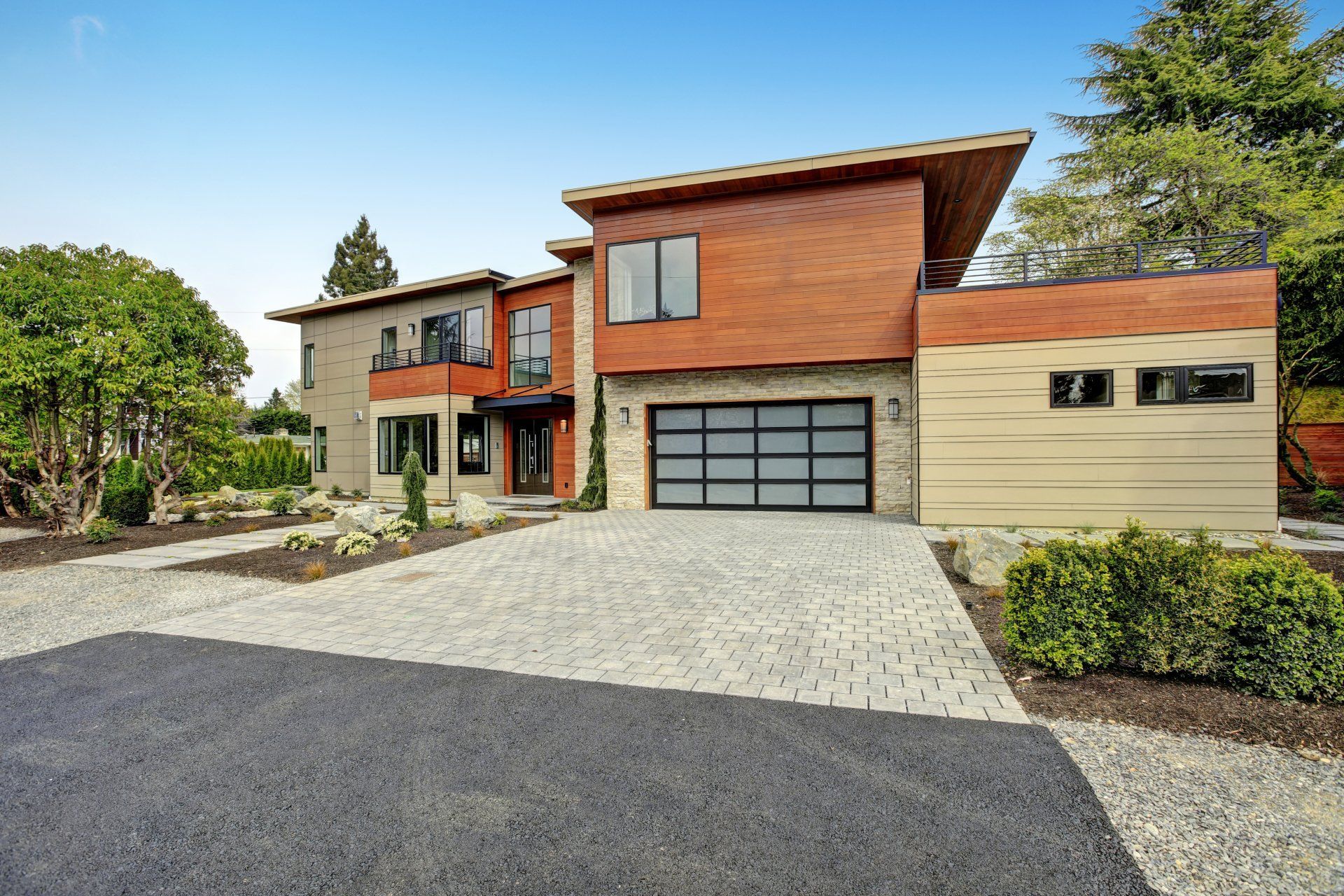 Full Vision Garage Door — A Modern Full Vision Garage Doors in Durango, CO