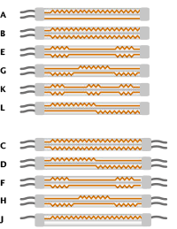 Diseños de lámpara de tubo doble