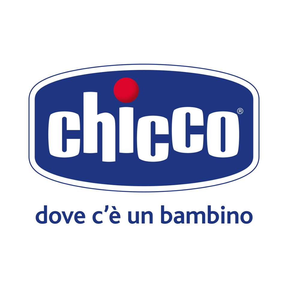 Chicco logo: blue oval with white text 