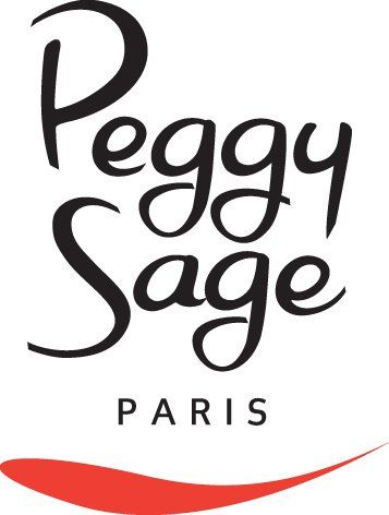 Logo di Peggy Sage: testo corsivo nero con la scritta