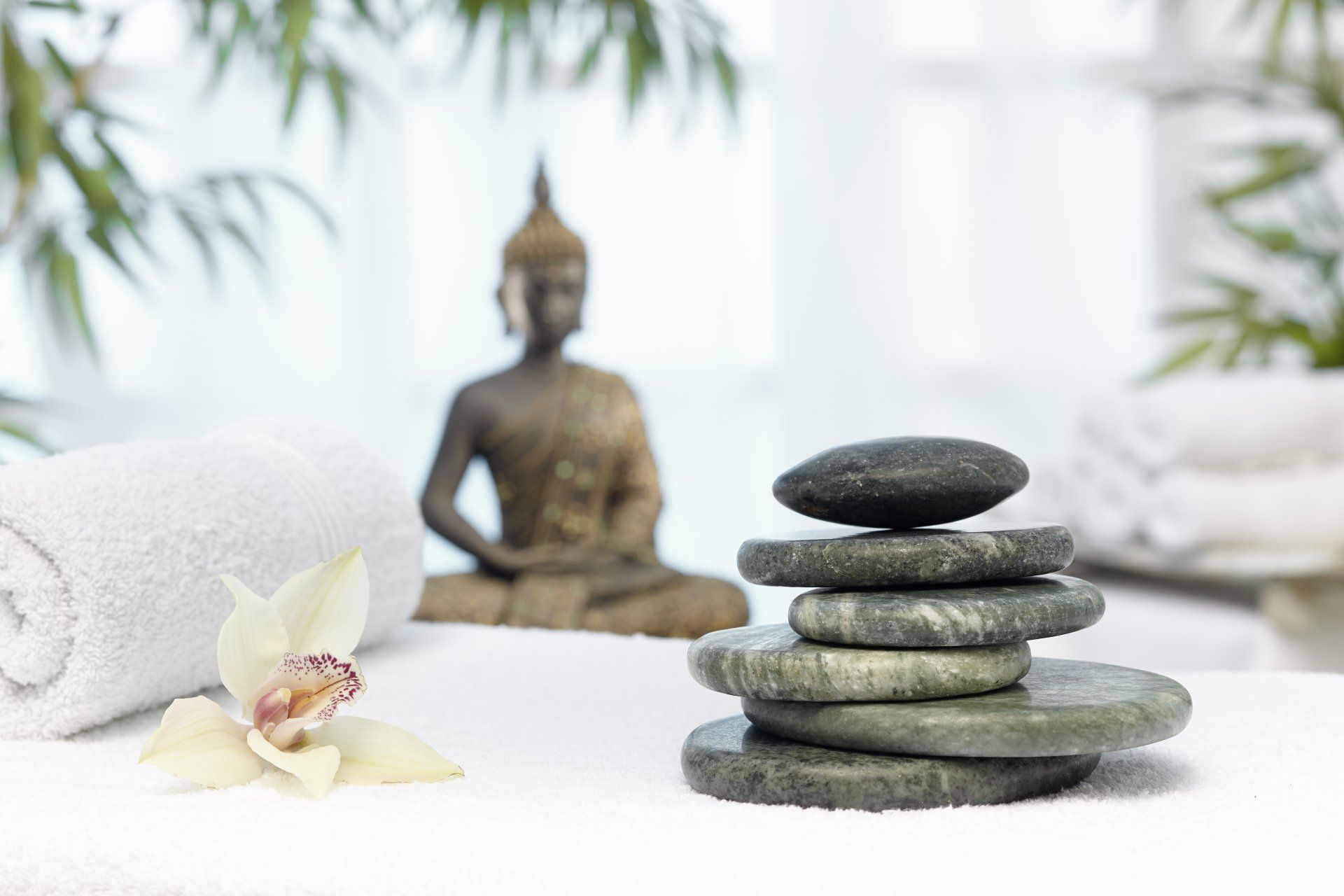 Buddha und Steine