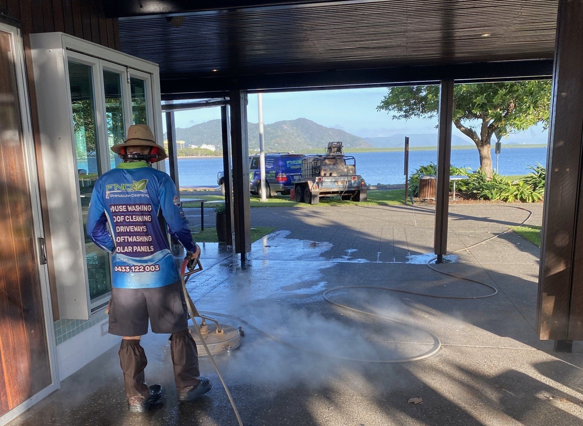 Close Up Of Cleaning The Hallway — FNQ Pressure Cleaning in Atherton, QLD