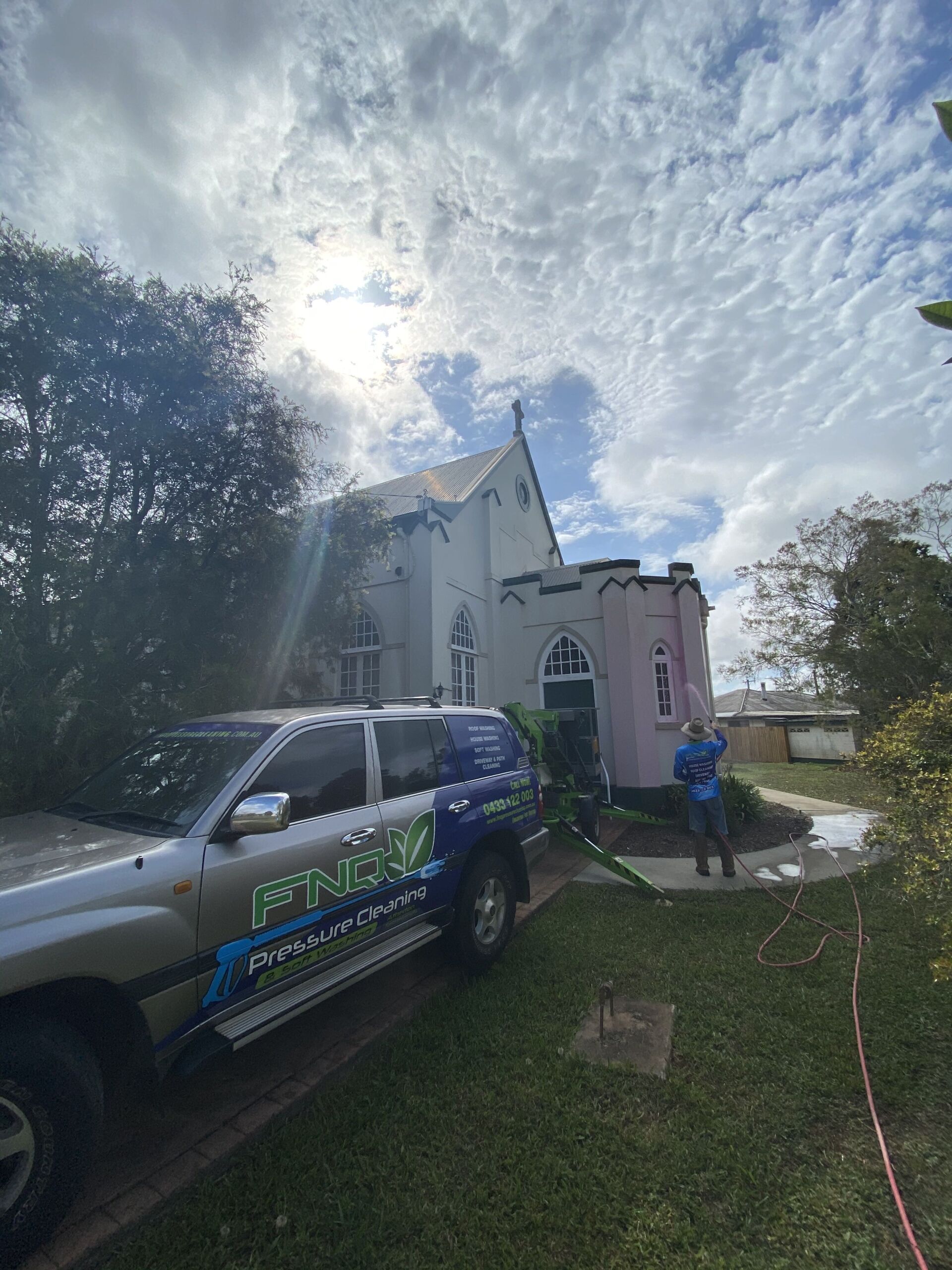 In Front Of The Church — FNQ Pressure Cleaning in Atherton, QLD