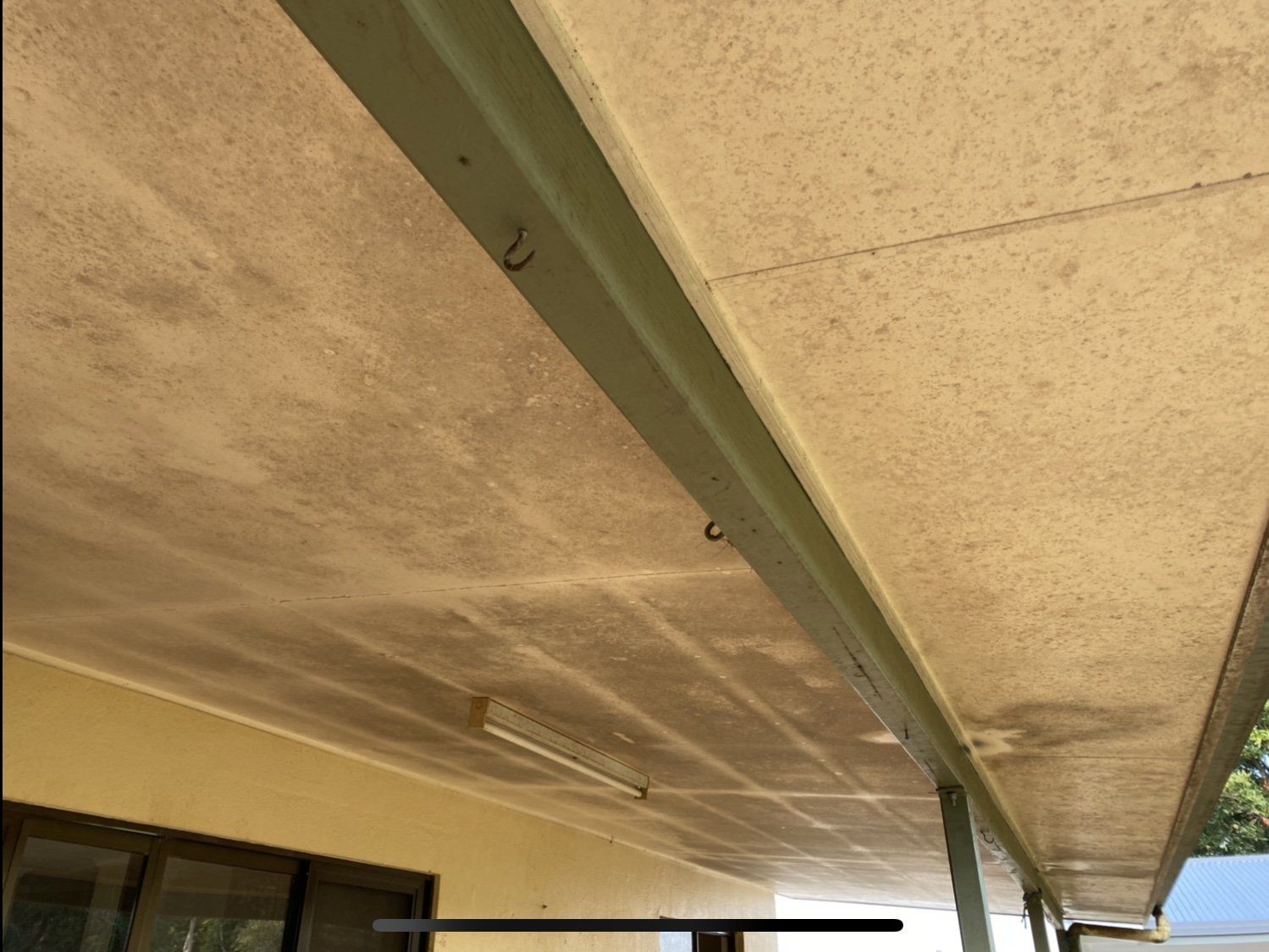 The Ceiling Before Cleaning — FNQ Pressure Cleaning in Atherton, QLD