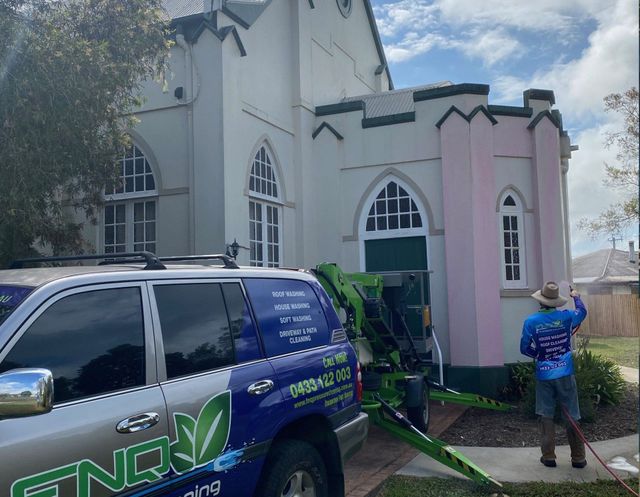 Company's Van with Equipment in Front of a House — FNQ Pressure Cleaning in Atherton, QLD