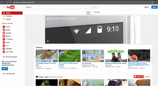 YouTube Masthead