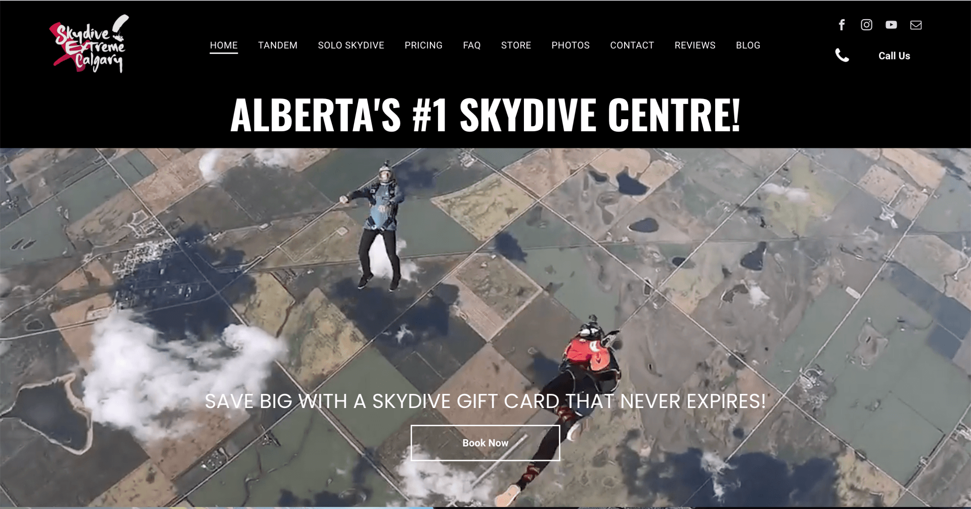 A website for alberta 's # 1 skydive centre
